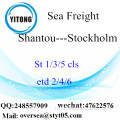 Shantou Port LCL Consolidatie Naar Stockholm